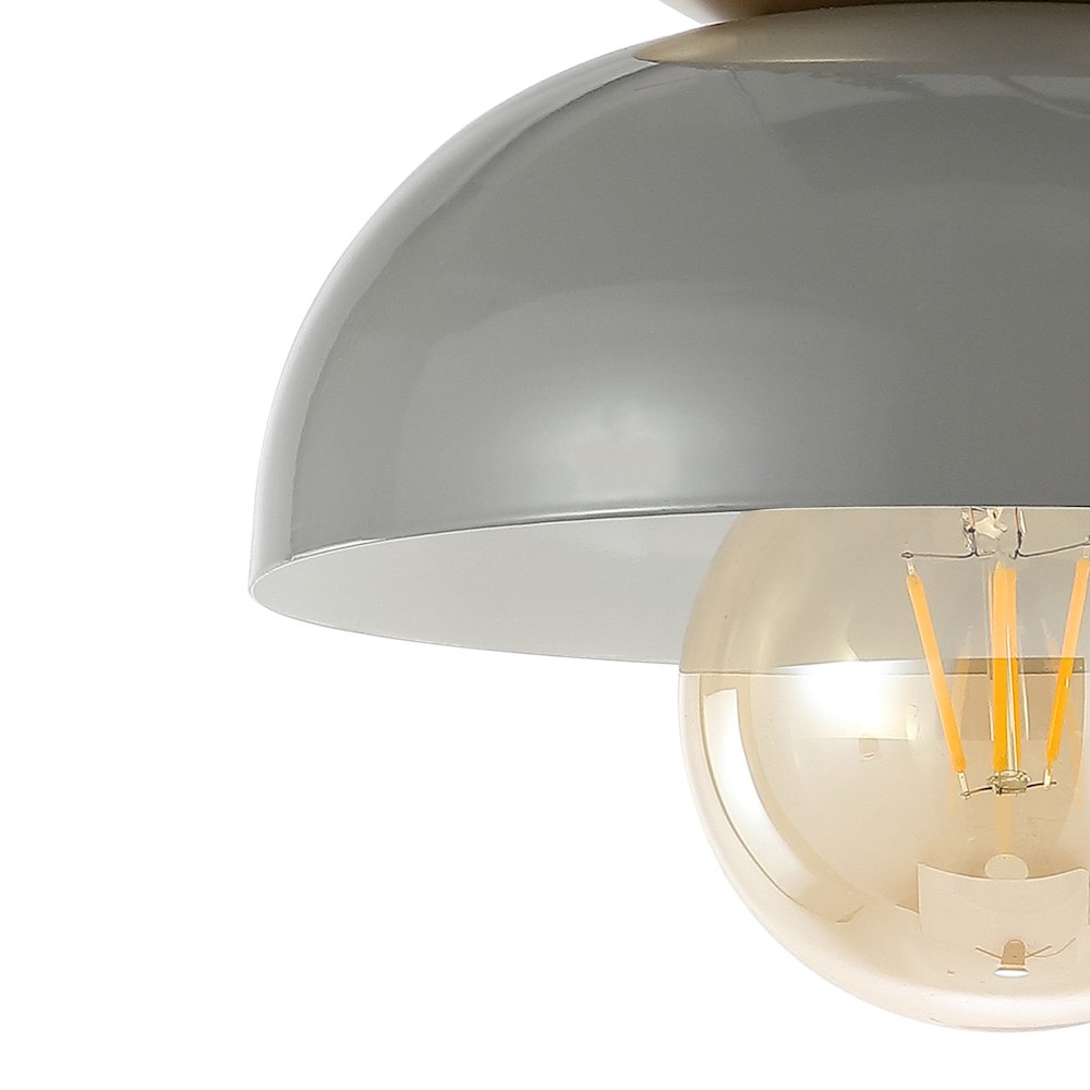 Paulina Classic Industrial Iron Led Flush Mount
