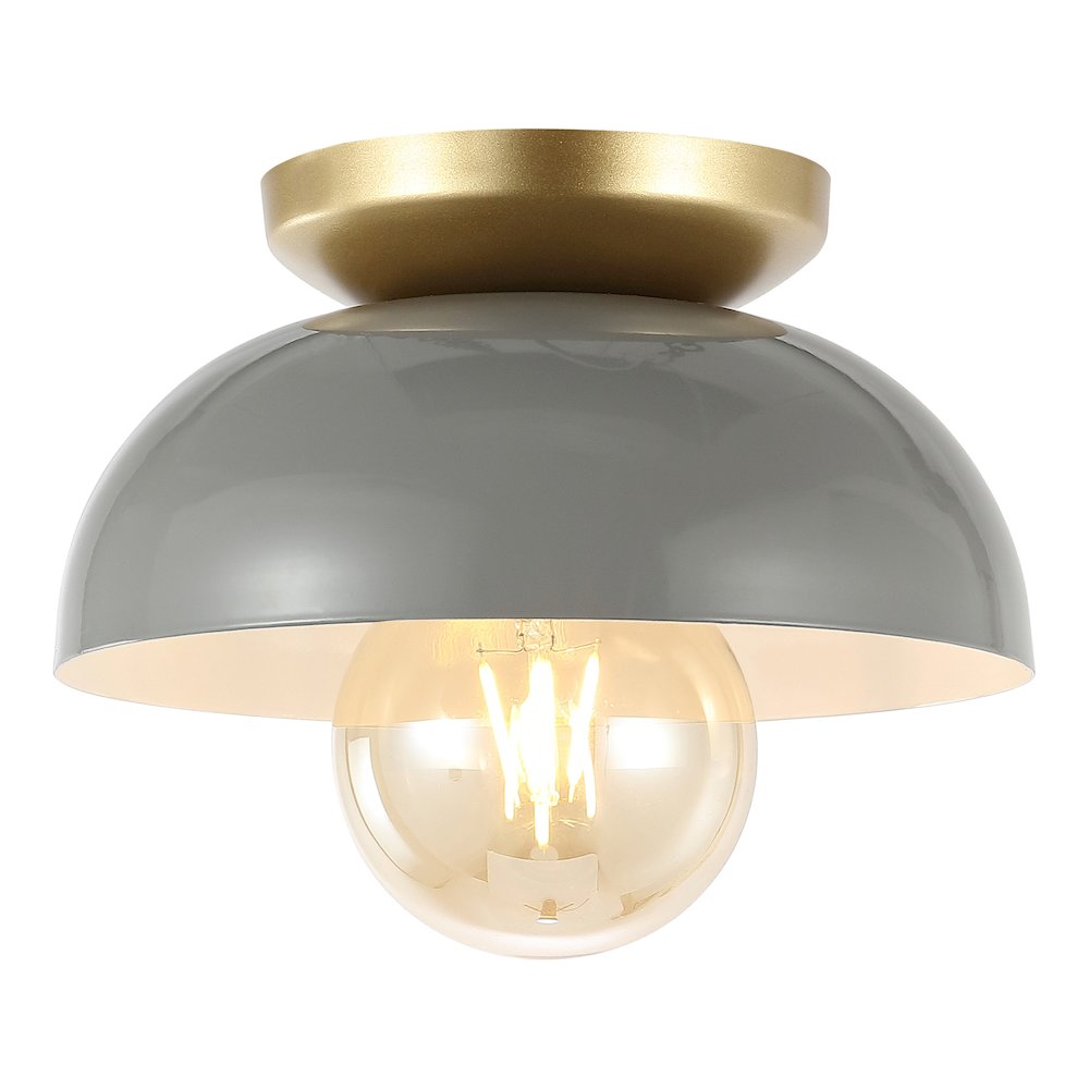 Paulina Classic Industrial Iron Led Flush Mount
