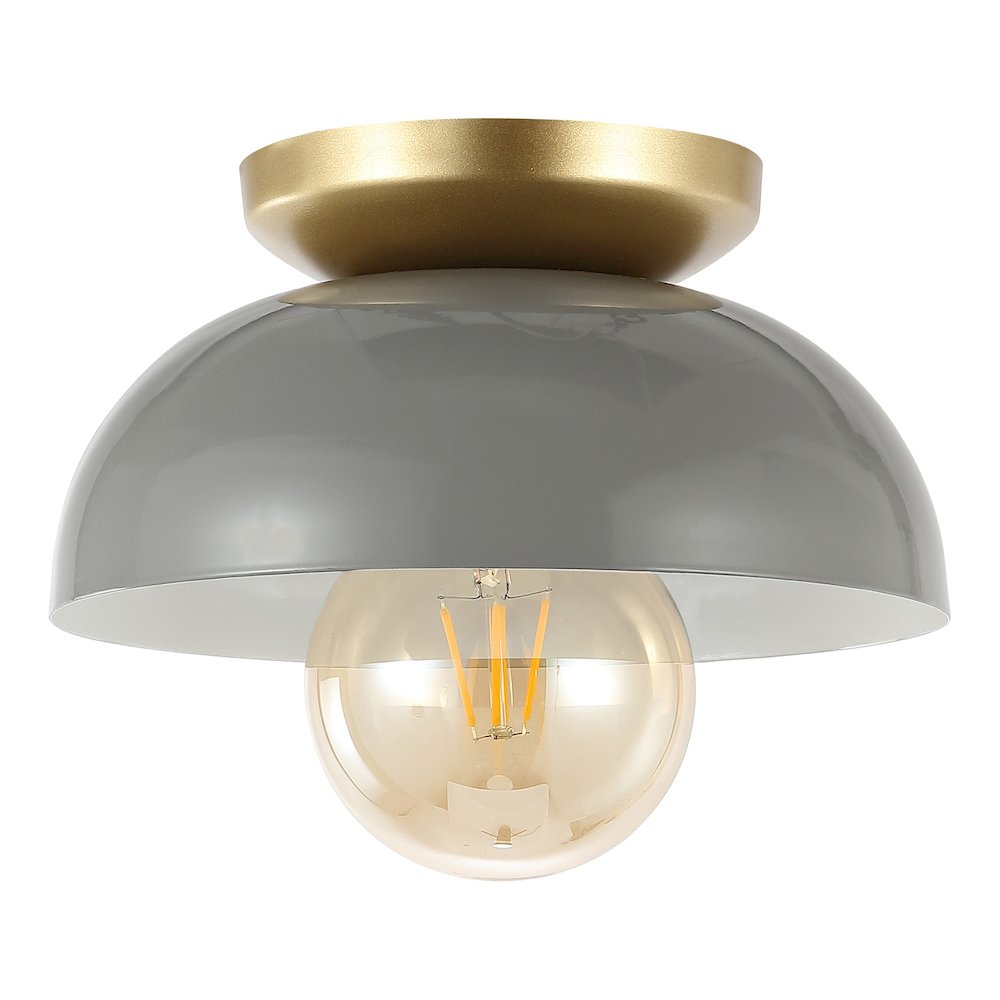 Paulina Classic Industrial Iron Led Flush Mount