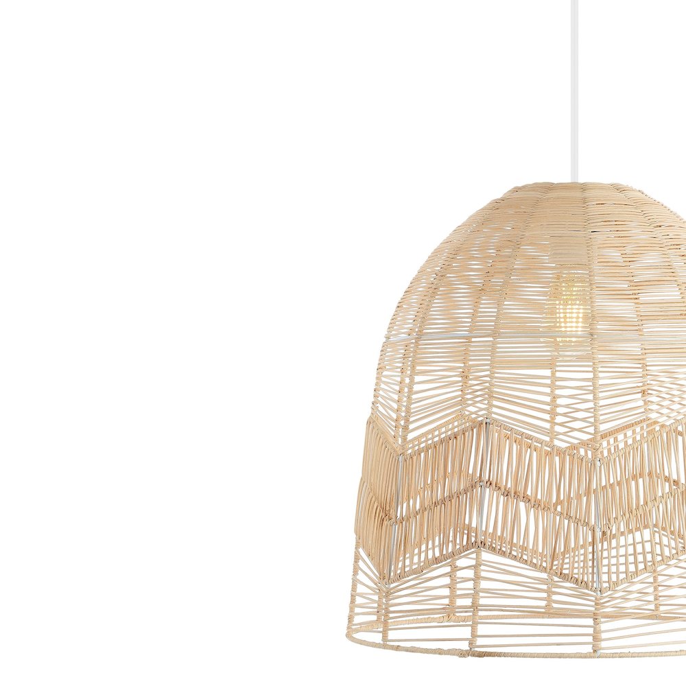 Sofia Farmhouse Coastal Rattan Led Pendant