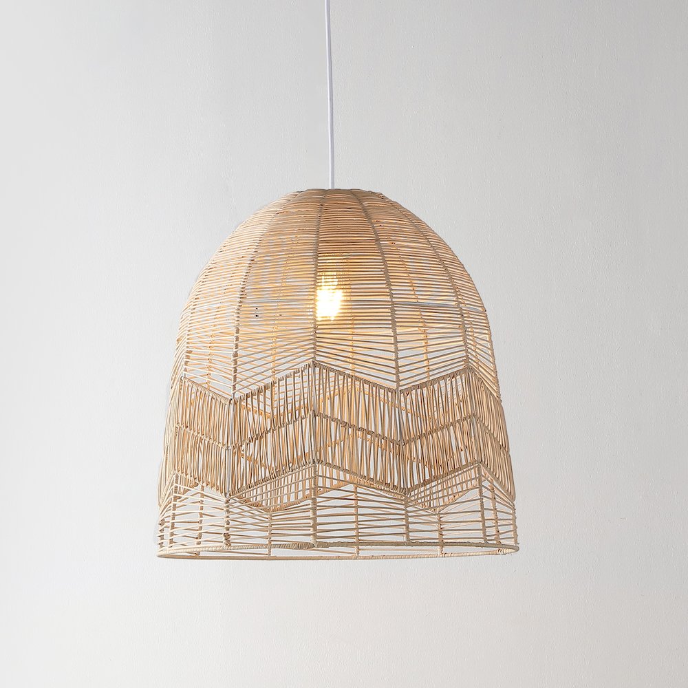 Sofia Farmhouse Coastal Rattan Led Pendant