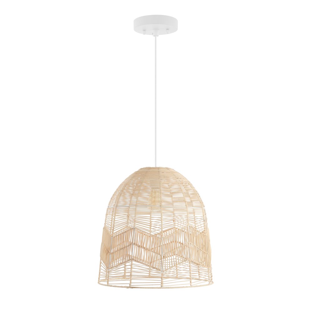 Sofia Farmhouse Coastal Rattan Led Pendant