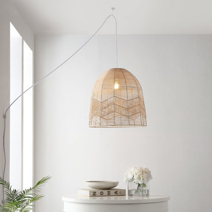 Sofia Farmhouse Coastal Rattan Led Pendant