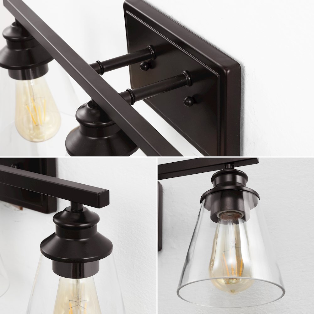 Arlo 3-Light Vintage Classic Vanity Light With Bathroom Hardware Accessory Set