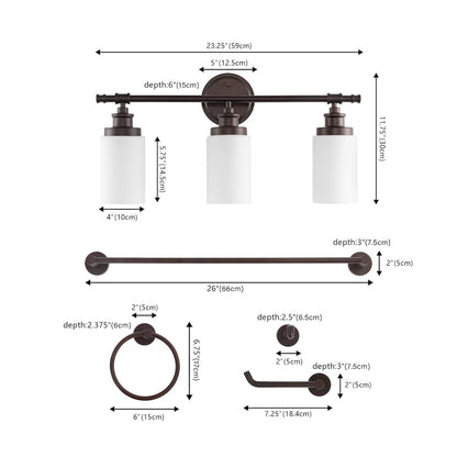 Egan 3-Light Classic Cottage Vanity Light