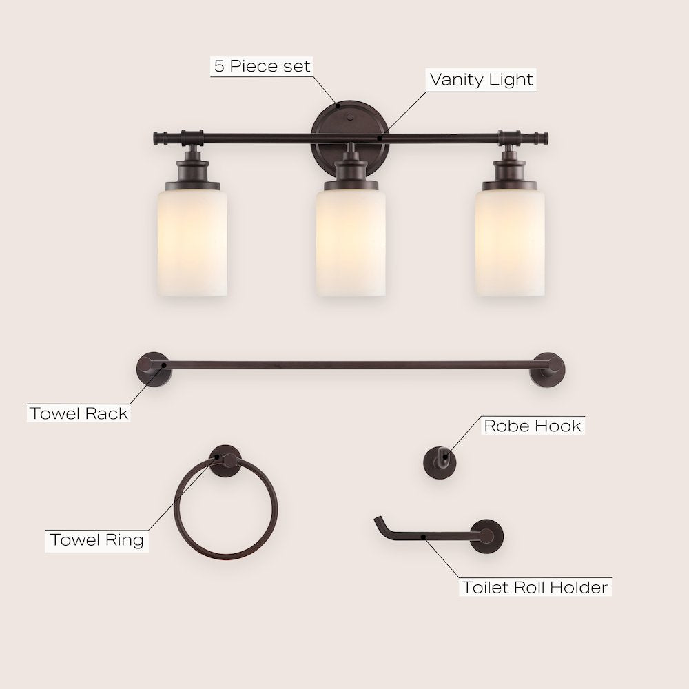 Egan 3-Light Classic Cottage Vanity Light