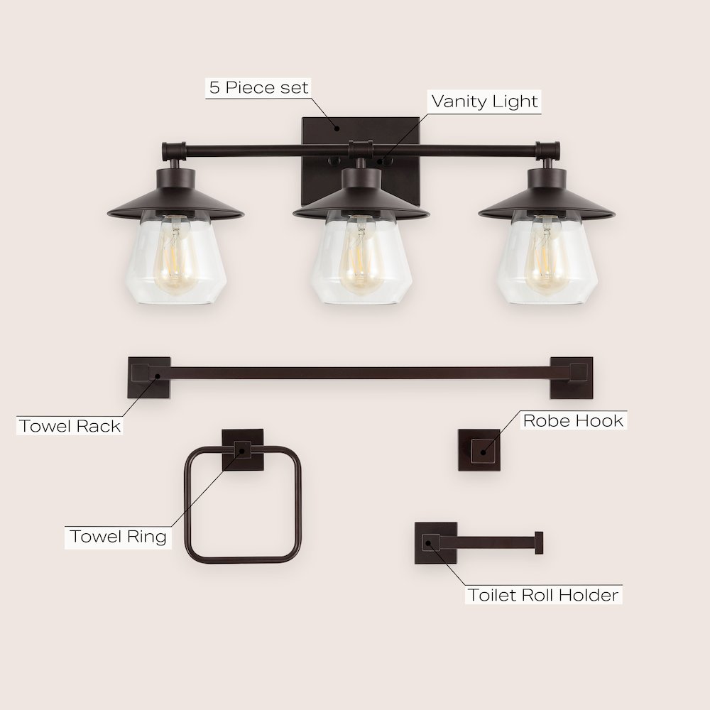 Avalon 3-Light Farmhouse Cottage Vanity Light