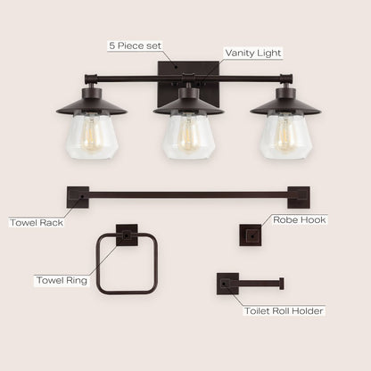 Avalon 3-Light Farmhouse Cottage Vanity Light