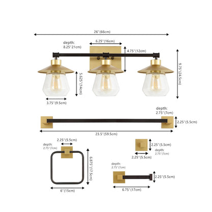 Avalon 3-Light Farmhouse Cottage Vanity Light