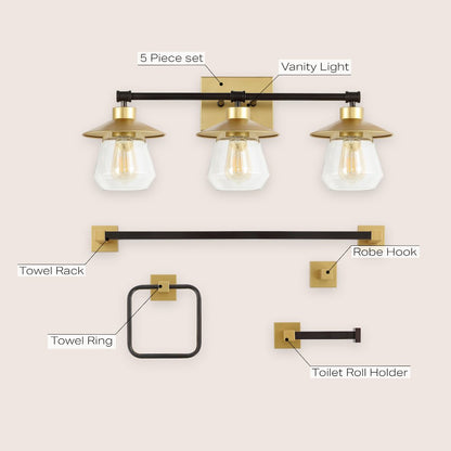 Avalon 3-Light Farmhouse Cottage Vanity Light