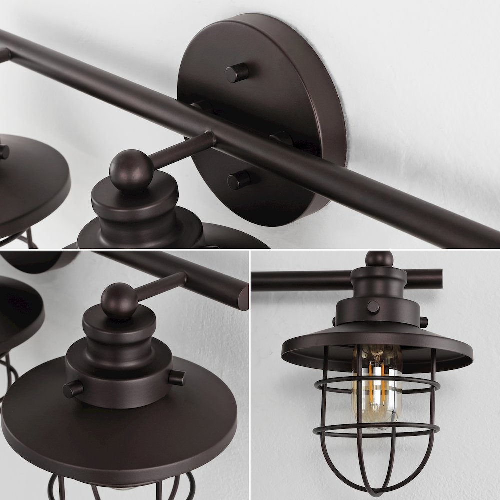 Ellis 3-Light Industrial Farmhouse Vanity Light