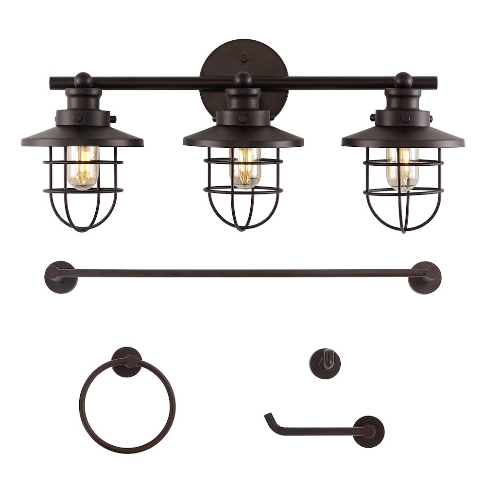 Ellis 3-Light Industrial Farmhouse Vanity Light