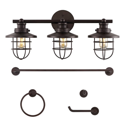 Ellis 3-Light Industrial Farmhouse Vanity Light