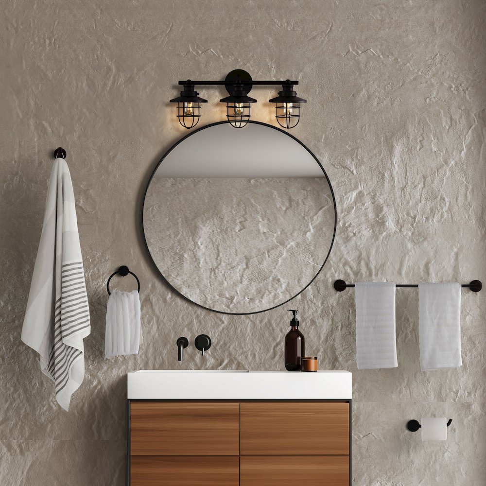 Ellis 3-Light Industrial Farmhouse Vanity Light