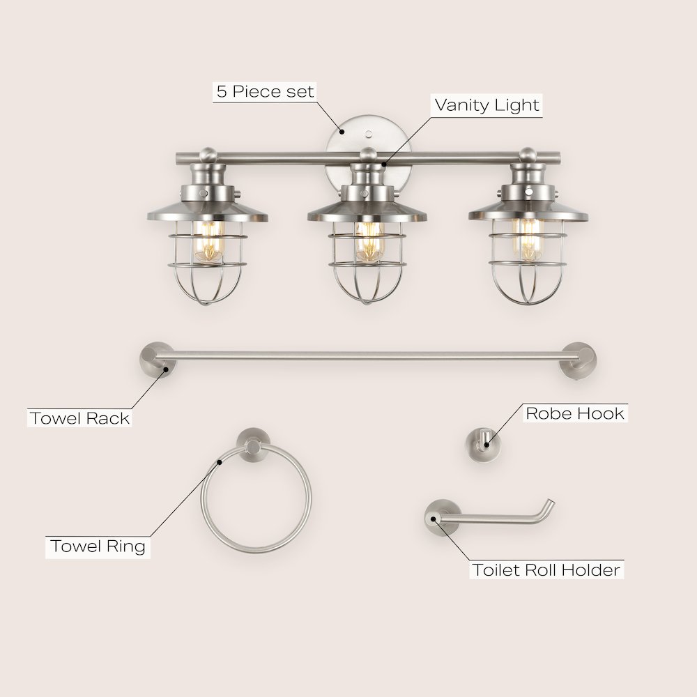 Ellis 3-Light Industrial Farmhouse Vanity Light
