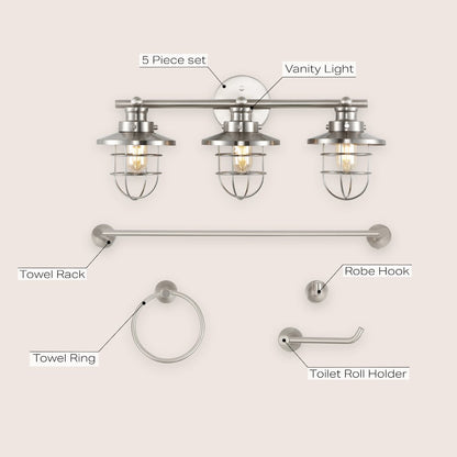 Ellis 3-Light Industrial Farmhouse Vanity Light