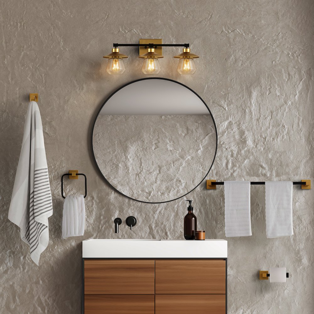 Ellis 3-Light Industrial Farmhouse Vanity Light