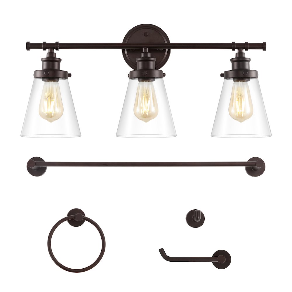 Hollis 3-Light Traditional Farmhouse Vanity Light
