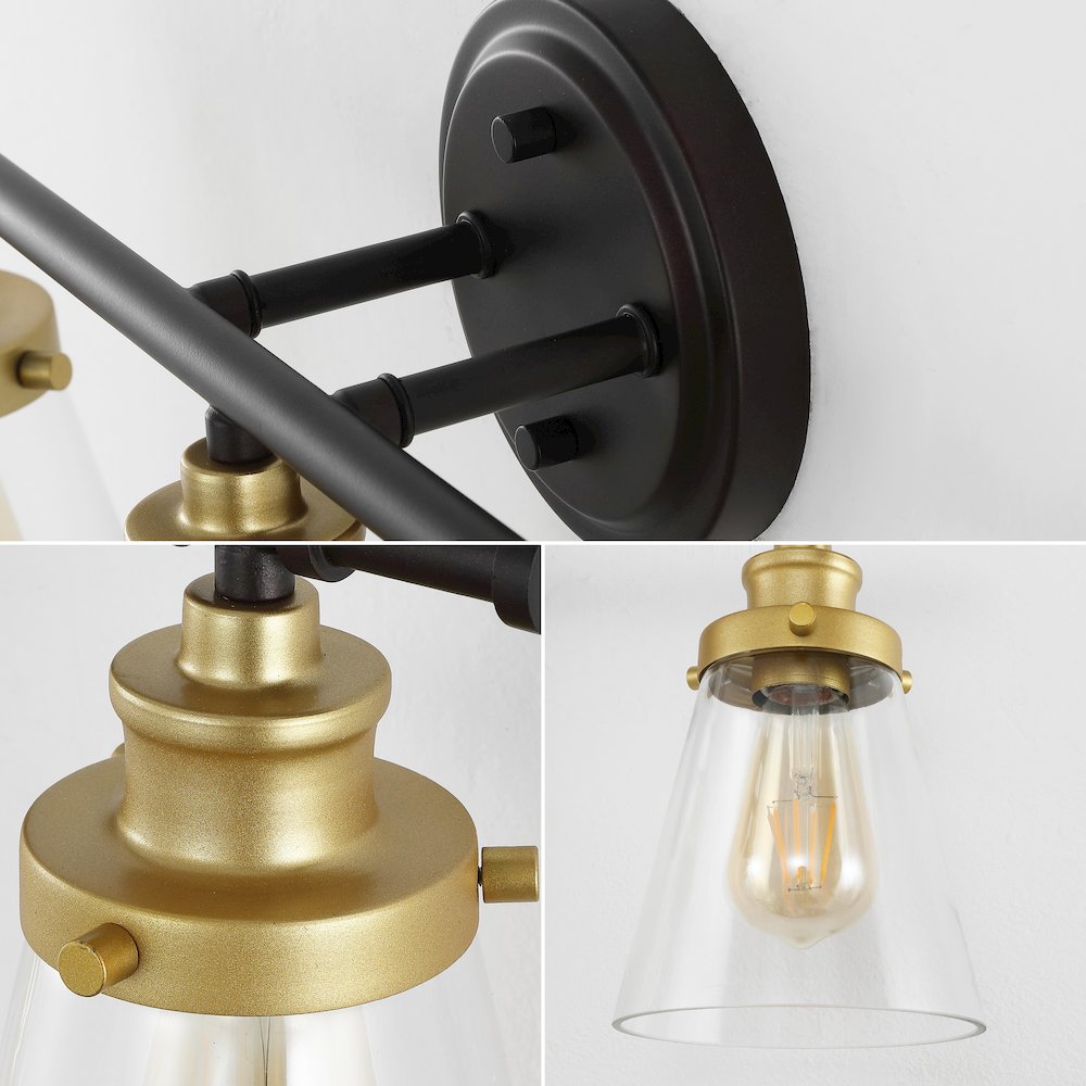 Hollis 3-Light Traditional Farmhouse Vanity Light