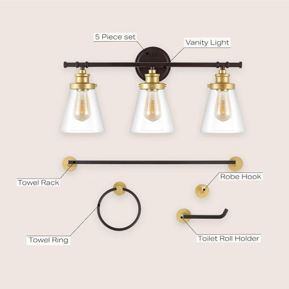 Hollis 3-Light Traditional Farmhouse Vanity Light