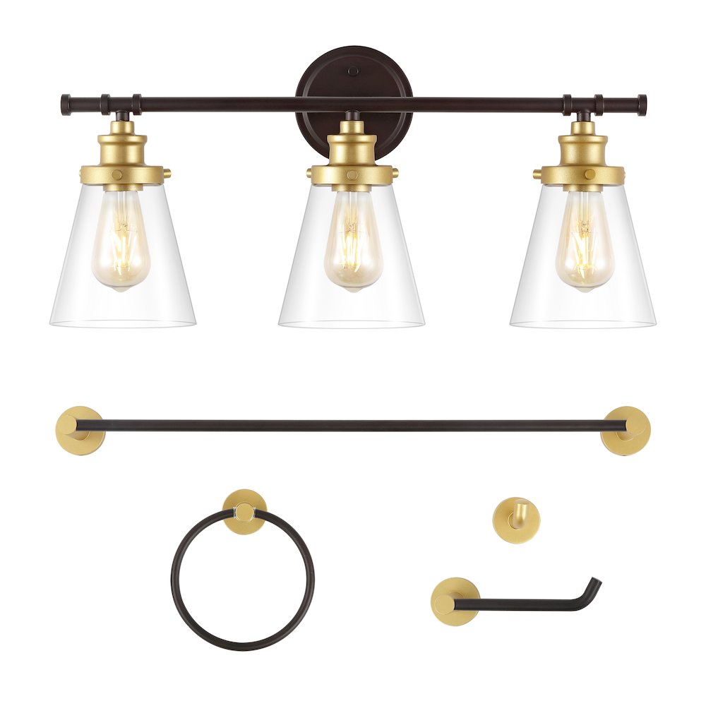 Hollis 3-Light Traditional Farmhouse Vanity Light