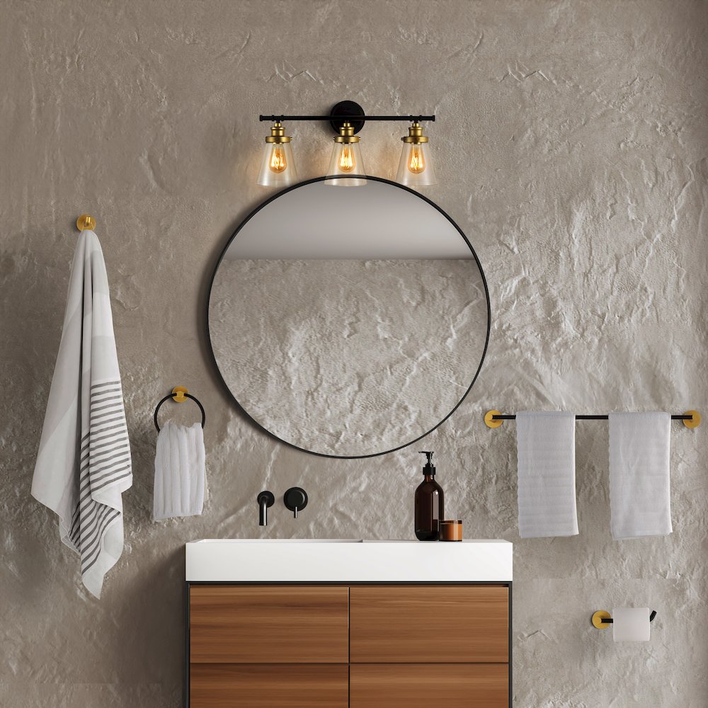 Hollis 3-Light Traditional Farmhouse Vanity Light