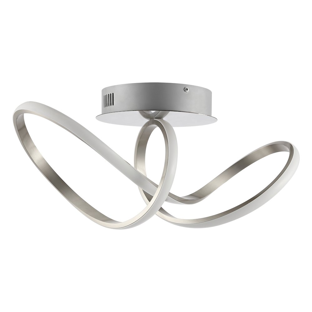 Minimalist Aluminum Loop Integrated Led Semi Flush Mount