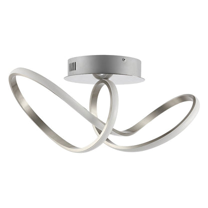 Minimalist Aluminum Loop Integrated Led Semi Flush Mount