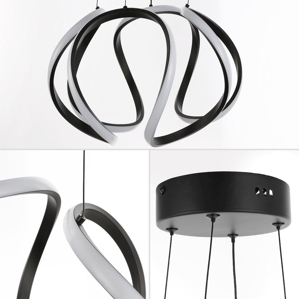 Designer Aluminum/Iron Scribble Integrated Led Pendant Light