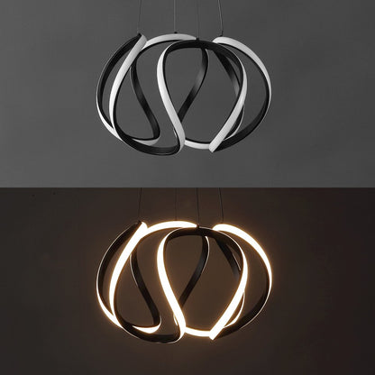 Designer Aluminum/Iron Scribble Integrated Led Pendant Light