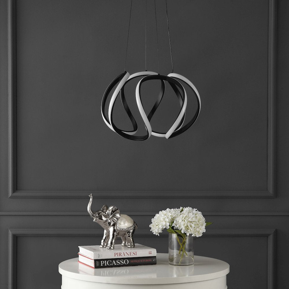 Designer Aluminum/Iron Scribble Integrated Led Pendant Light