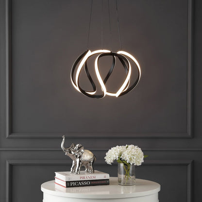 Designer Aluminum/Iron Scribble Integrated Led Pendant Light