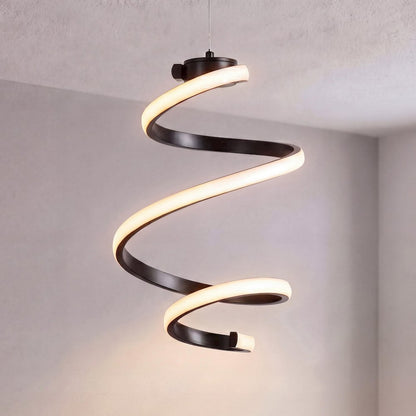Whirl 1-Light Metal Helix Swirl LED Pendant