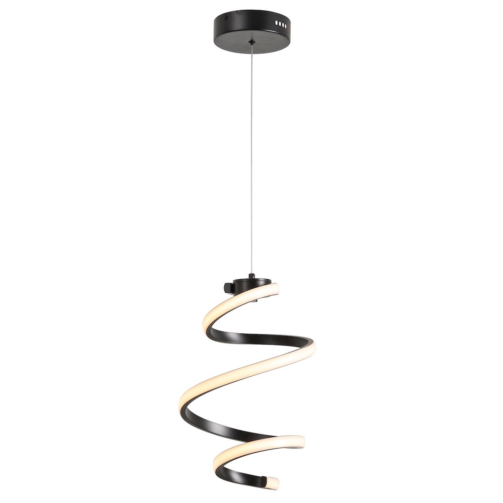 Whirl 1-Light Metal Helix Swirl LED Pendant