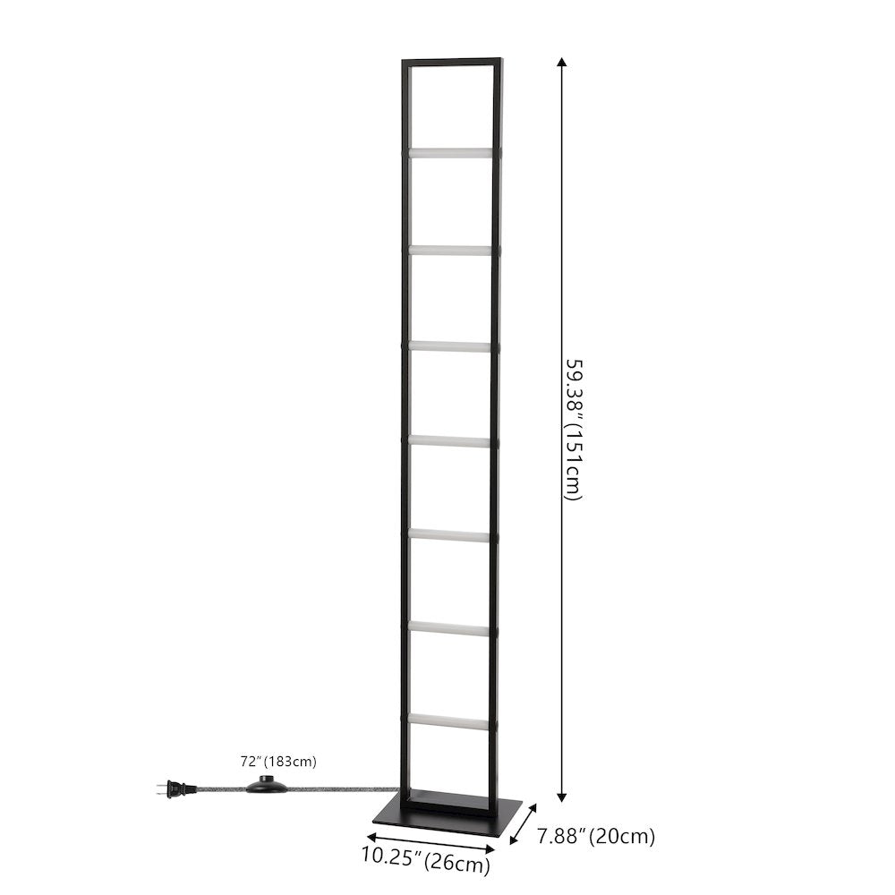 Ivan Minimalist Modern Iron Ladder Dimmable Integrated Led Floor Lamp