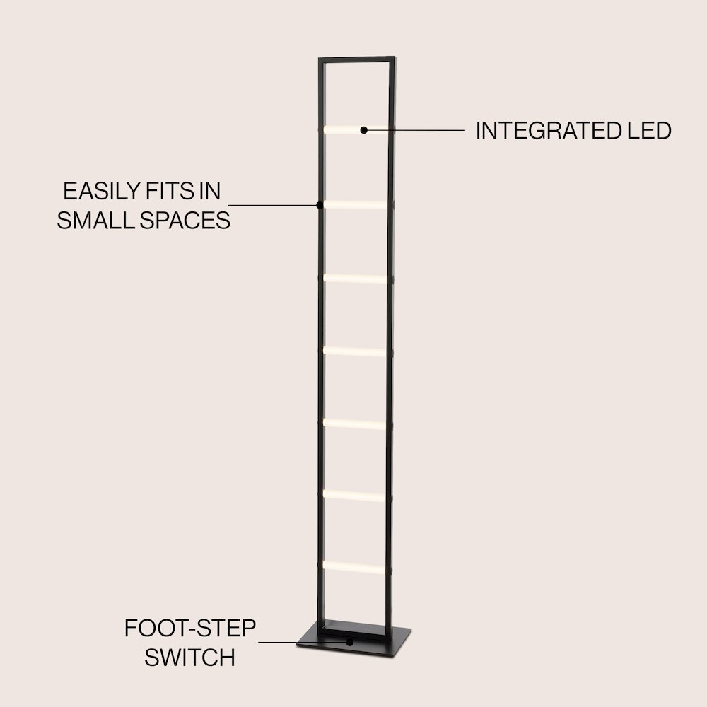 Ivan Minimalist Modern Iron Ladder Dimmable Integrated Led Floor Lamp