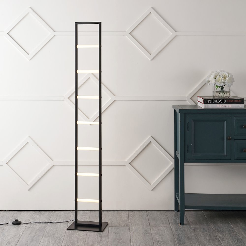 Ivan Minimalist Modern Iron Ladder Dimmable Integrated Led Floor Lamp