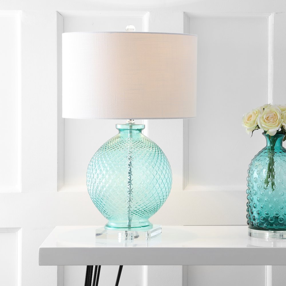 Estelle Glass And Crystal Led Table Lamp