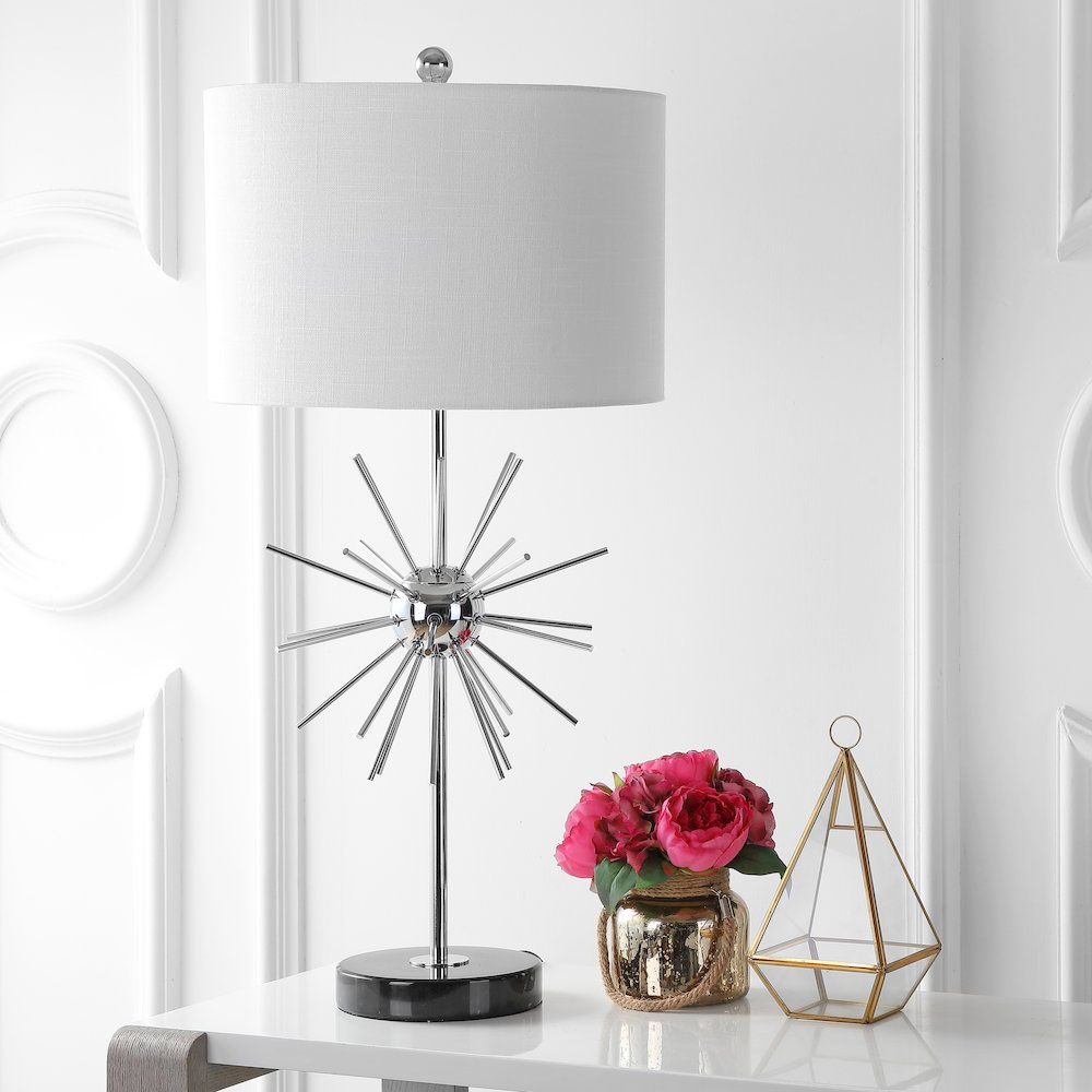 Aria Metal/Marble Led Table Lamp (Set Of 2)