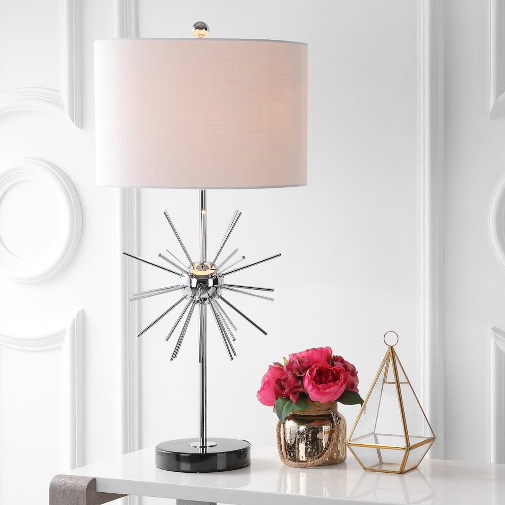 Aria Metal/Marble Led Table Lamp (Set Of 2)