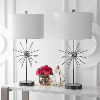 Aria Metal/Marble Led Table Lamp (Set Of 2)