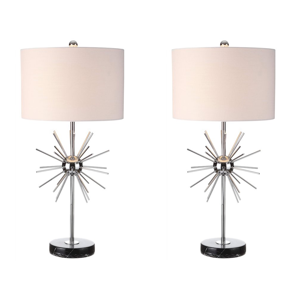 Aria Metal/Marble Led Table Lamp (Set Of 2)