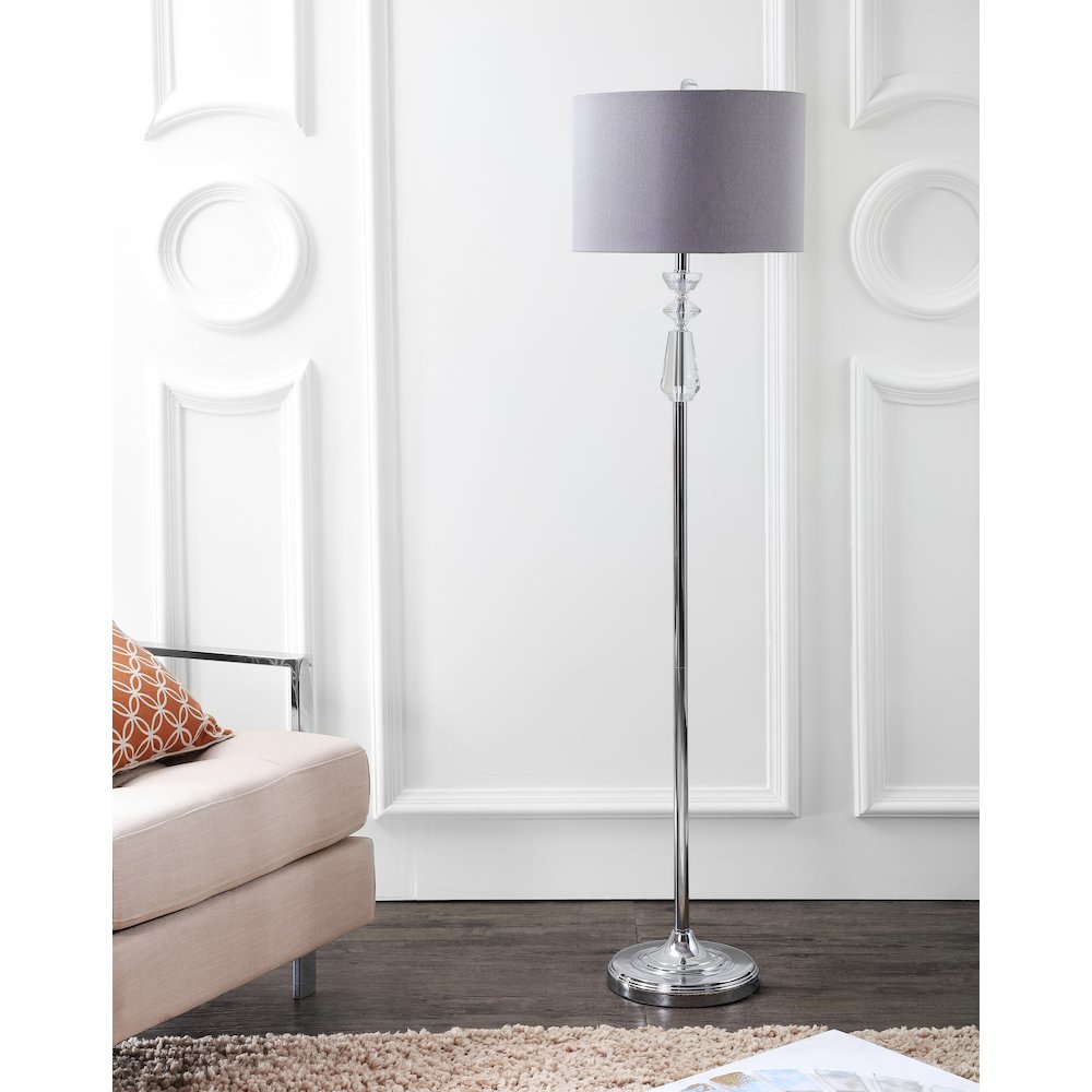 Layla Crystal Metal Led Floor Lamp