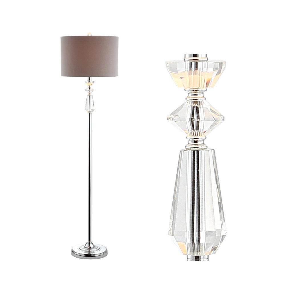 Layla Crystal Metal Led Floor Lamp