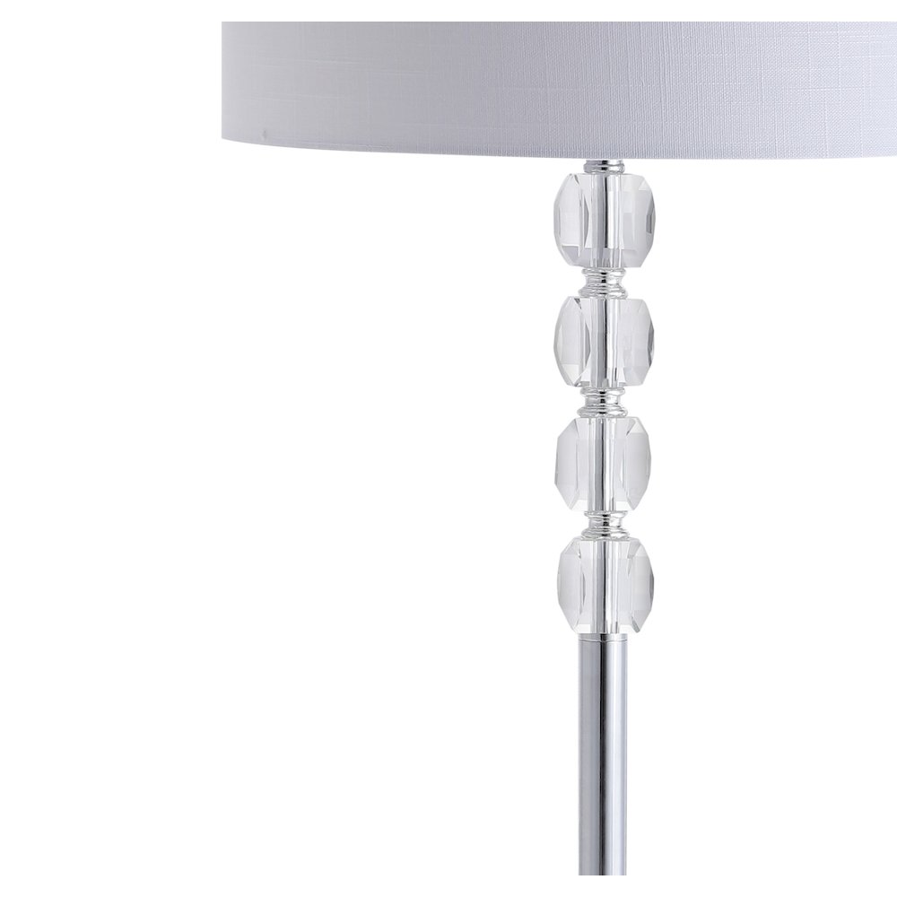 Aubrey Crystal Metal Led Floor Lamp
