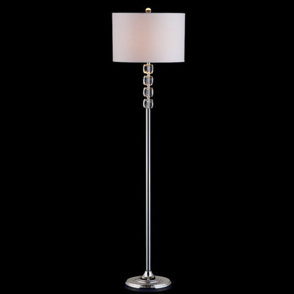 Aubrey Crystal Metal Led Floor Lamp