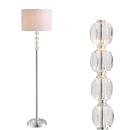Aubrey Crystal Metal Led Floor Lamp