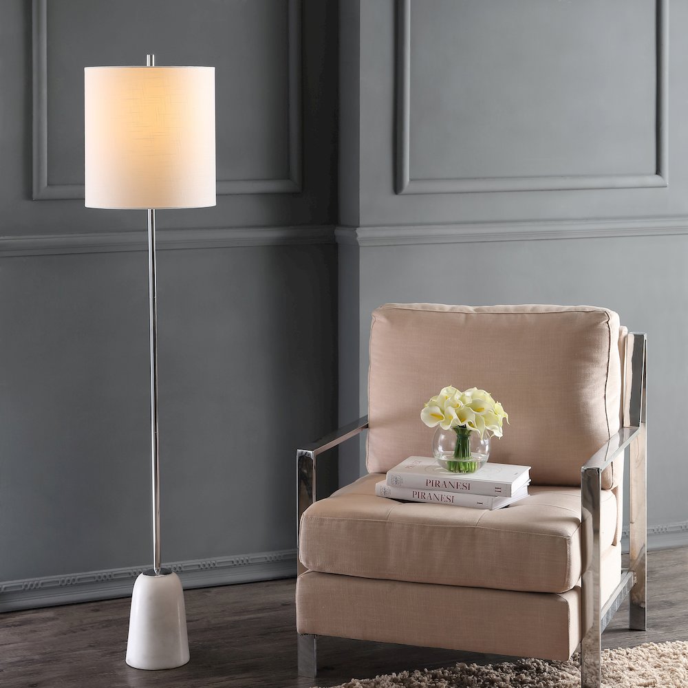Lincoln Marble/Metal Led Floor Lamp