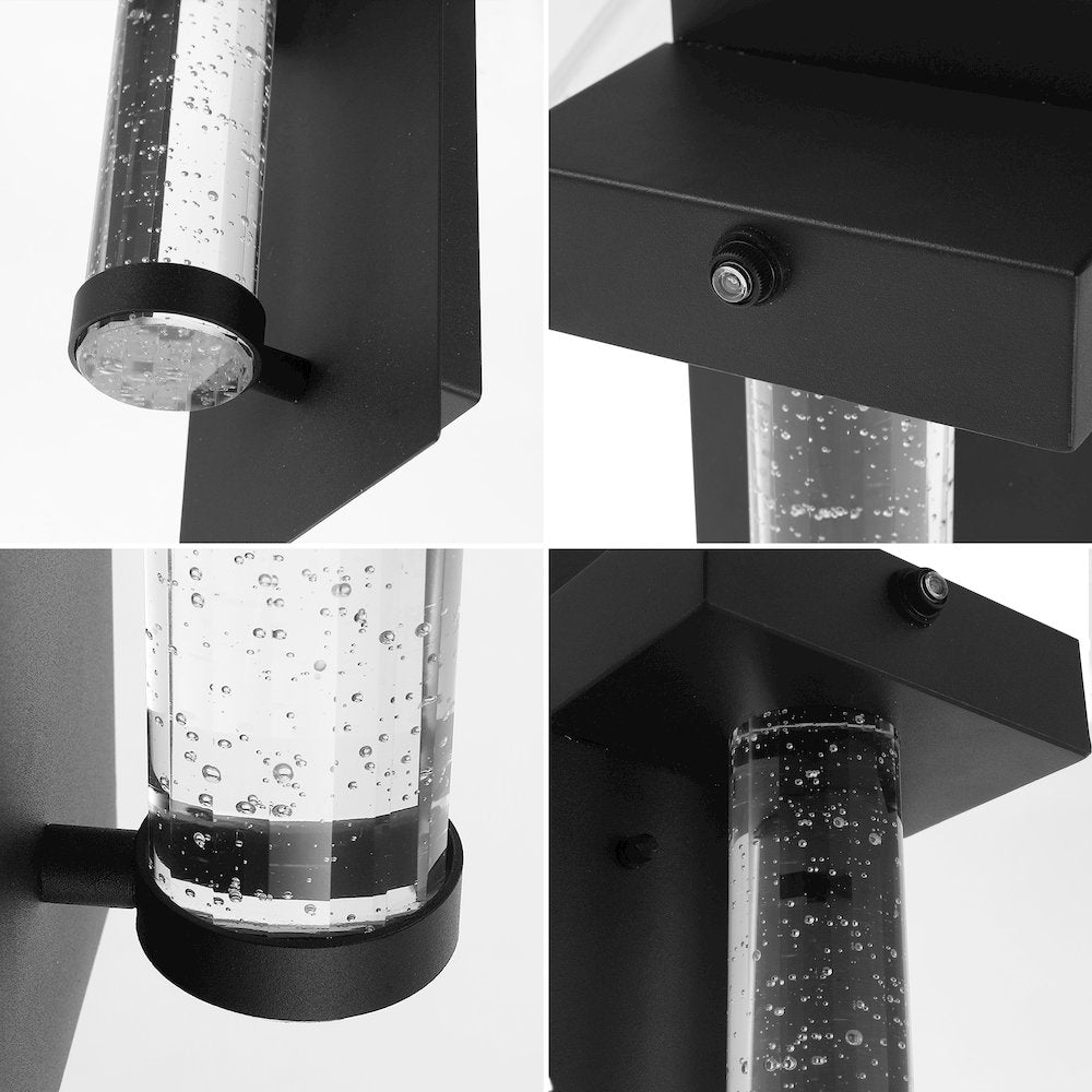 Horizone Minimalist Industrial Iron/Glass Seeded Glass