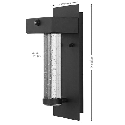 Horizone Minimalist Industrial Iron/Glass Seeded Glass
